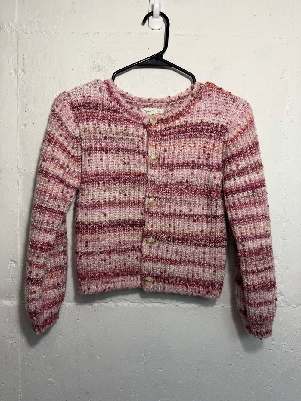 Rylee + Cru pink multi-stripe Cheyenne cardigan Size 8-9 Y